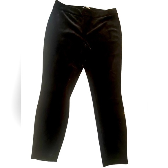 Nanette lepore ribbed black velveteen pull on high waisted pants/leggings sz xl - Picture 1 of 7